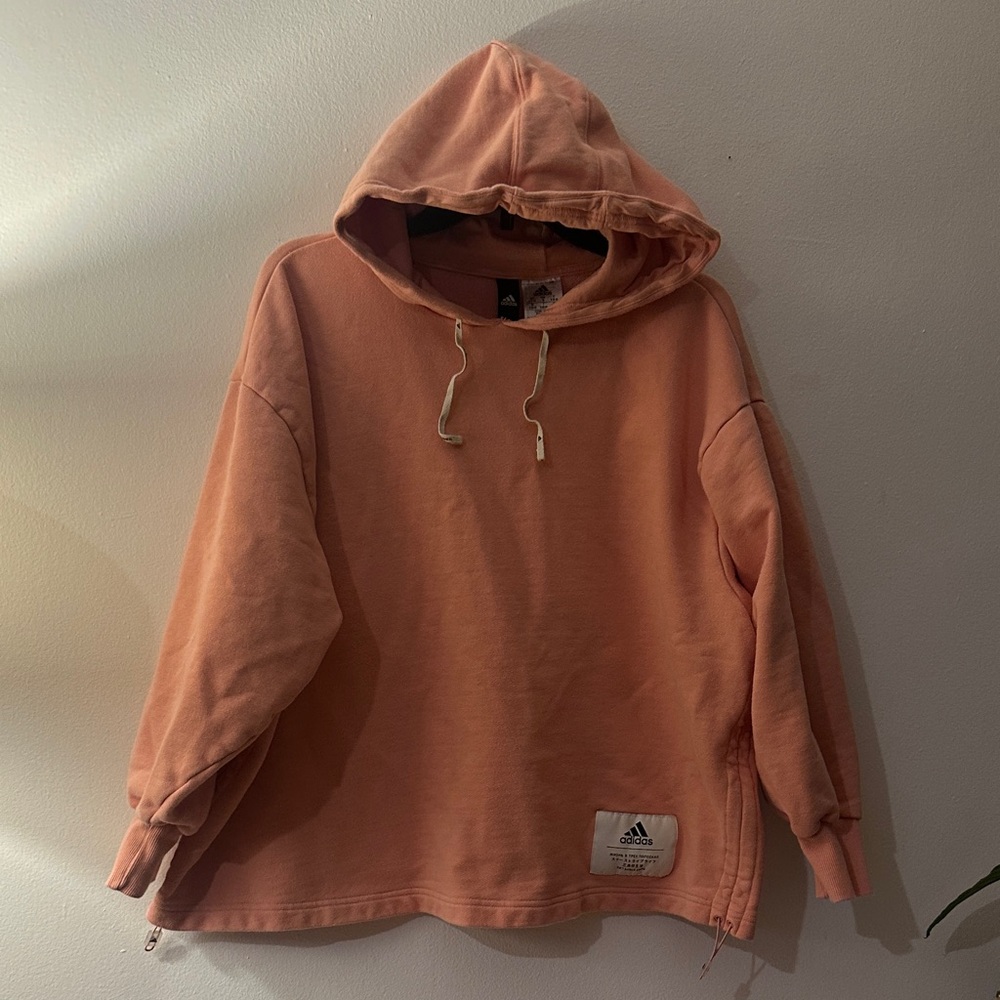 adidas Women's Coral Hoodie Sweater - Preloved
